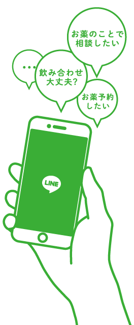 エムツー調剤薬局LINE公式アカウントイメージイラスト